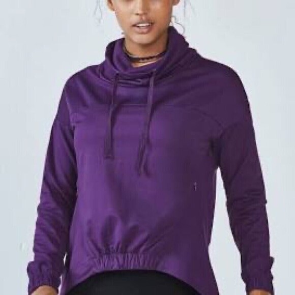 Fabletics Tops - Fabletics Europa Cowl Neck Sweatshirt SZ. S PURPLE Funnel Pullover Stretch